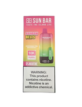 Load image into Gallery viewer, Sun Bar 10K Puff 5% Disposable
